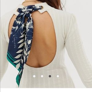 Free People Party in the Back Mock Neck Knit Top